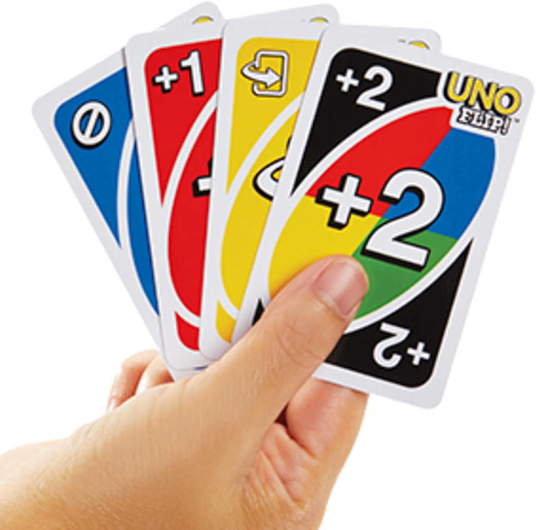 Mattel Games UNO FLIP! Family Card Game in Sturdy Tin with 112 Double-Sided Cards