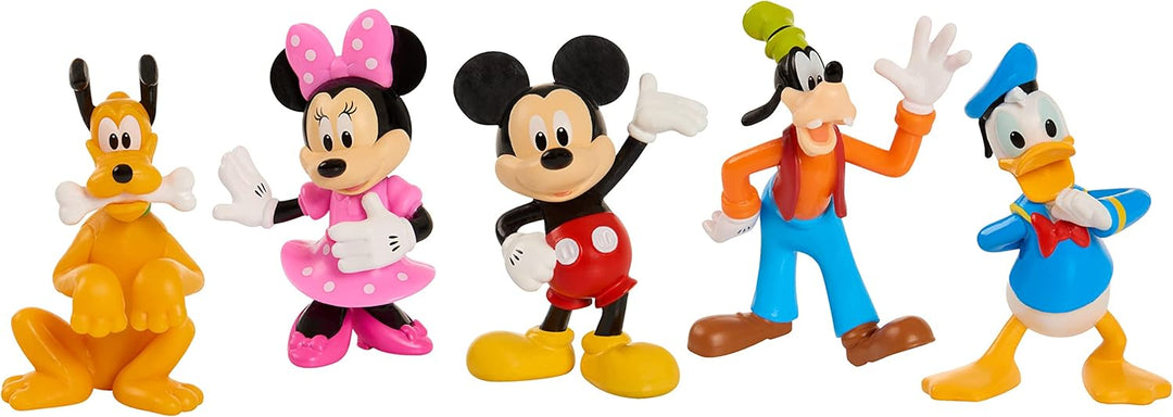 Mickey Mouse Collectible Figure Set - 5-Pack Disney Character Figures for Ages 3+