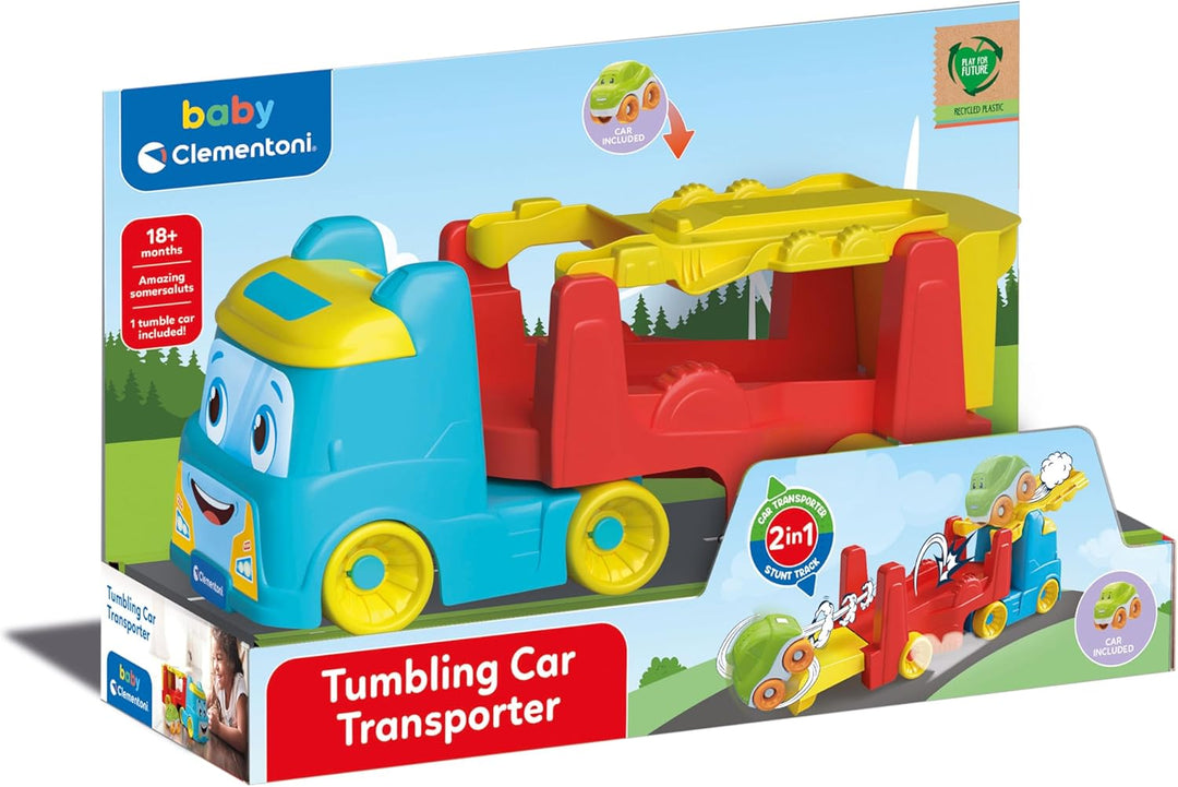 Clementoni Baby Infant Tumbling Cars Truck - Early Development & Sensory Play for Ages 12 Months to 3 Years