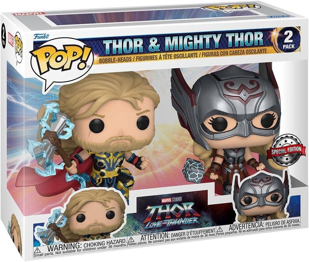 Funko Pop! Marvel Thor: Love & Thunder - Thor & Mighty Thor 2-Pack Vinyl Figure (63176)