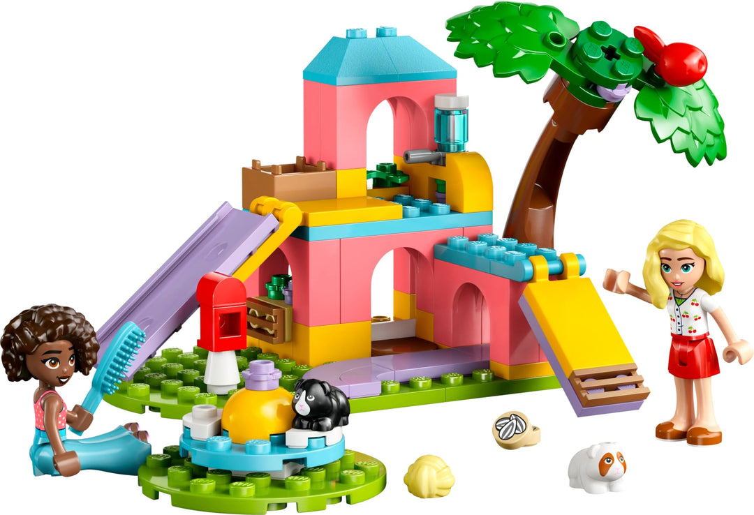 LEGO Friends Guinea Pig Playground Toy - 2 Mini Dolls, 2 Guinea Pig Figures, 86-Piece Building Set for Ages 5+