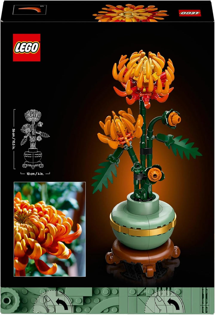 LEGO Icons Chrysanthemum Flower Building Set - Creative Model Kit for Adults