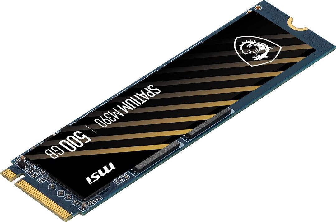 MSI SPATIUM M390 NVMe M.2 500GB Internal SSD - PCIe Gen3, 3300MB/s Read, 2300MB/s Write, 3D NAND, Compact Design, 5-Year Warranty