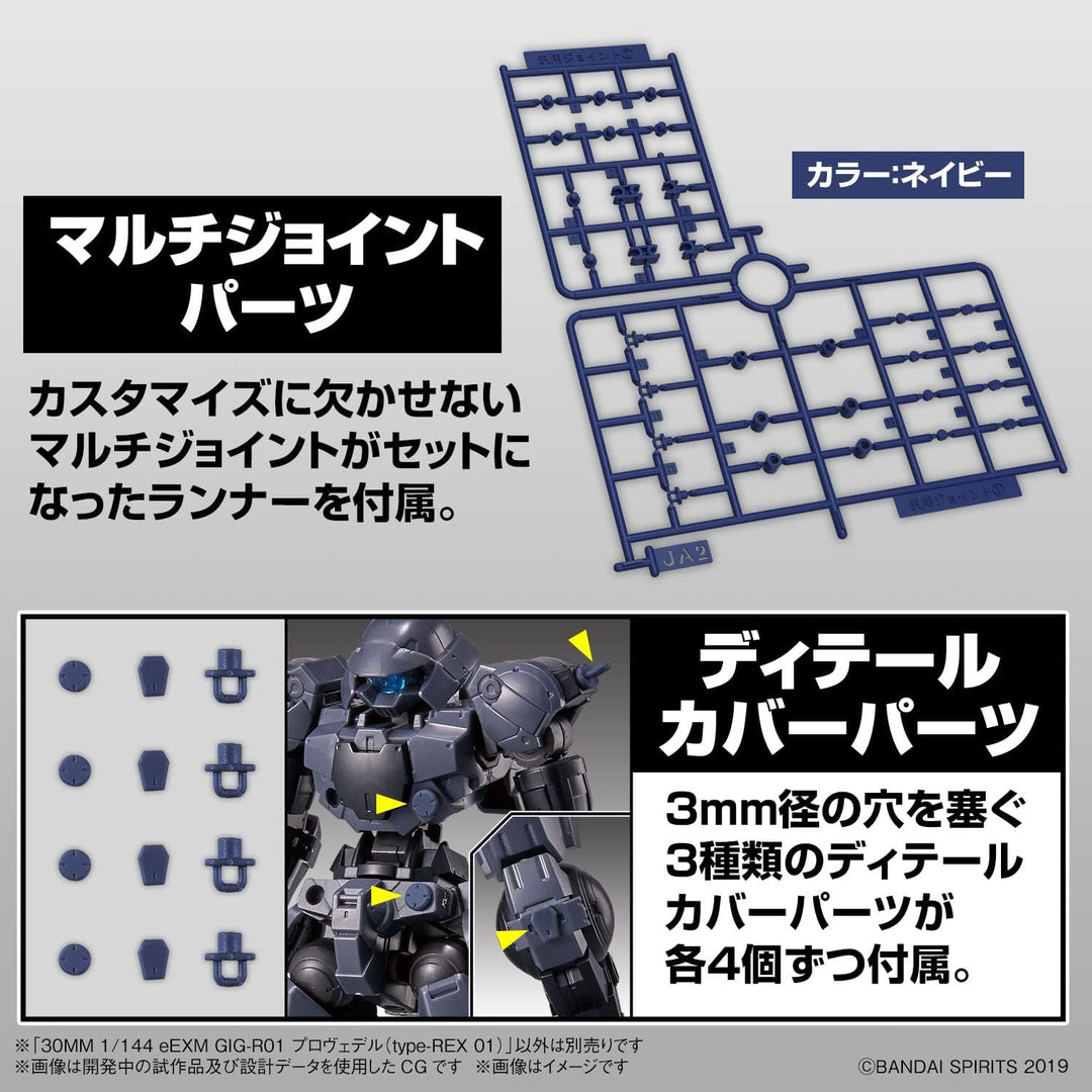 Bandai 30MM eEXM GIG-R01 PROVEDEL (Type-REX 01) Model Kit (2648694)