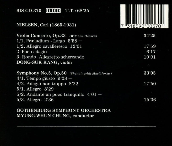 Myung-Whun Chung - Nielsen: Violin Concerto; Symphony No.5 [Audio CD]