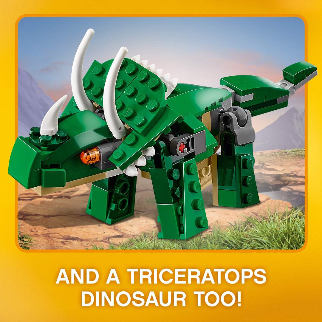 LEGO Creator Mighty Dinosaurs 3-in-1 Building Set - T-Rex, Triceratops & Pterodactyl