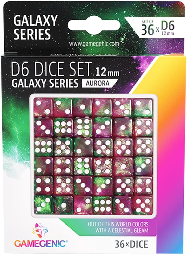 Asmodee Galaxy Series Moon Nebula D6 Dice Set (GGS50022ML)