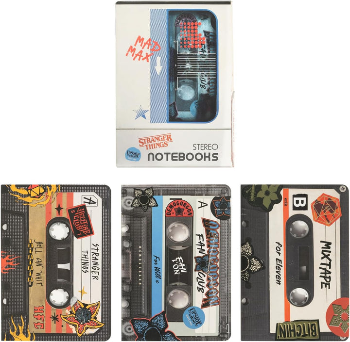 Grupo Erik Stranger Things Walkman Cassette Tape A6 Notebook Pack (3-Pack)