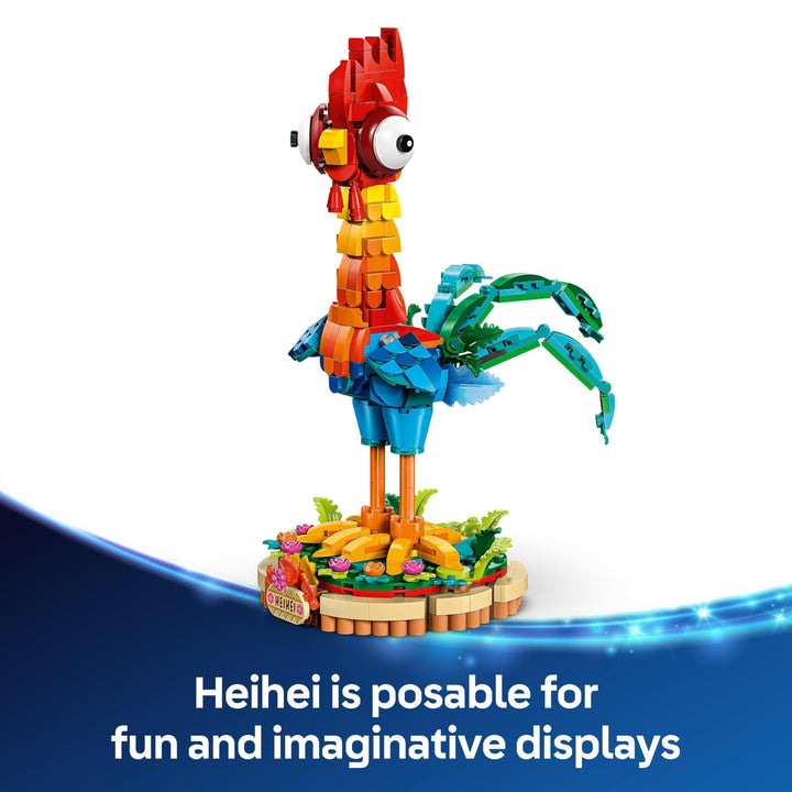 LEGO ǀ Disney Moana 2 Heihei Buildable Animal Toy - Posable Chicken Figure with Stand for Kids 9+
