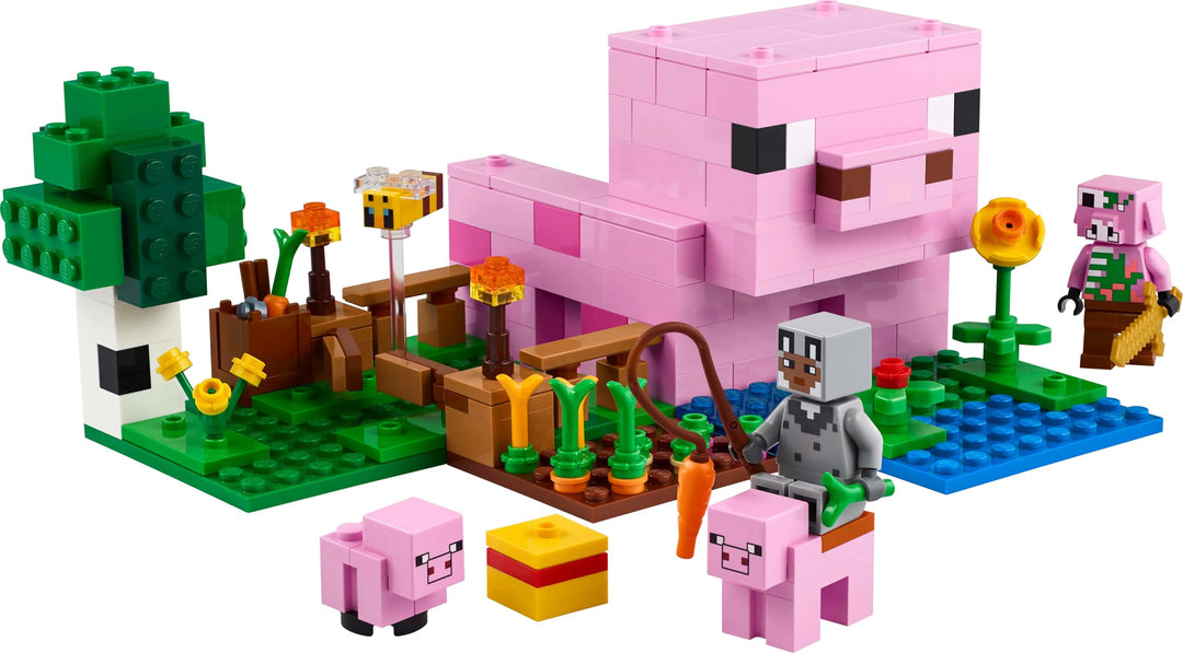 LEGO Minecraft The Baby Pig House Building Toy - 238-Piece Playset for Ages 7+