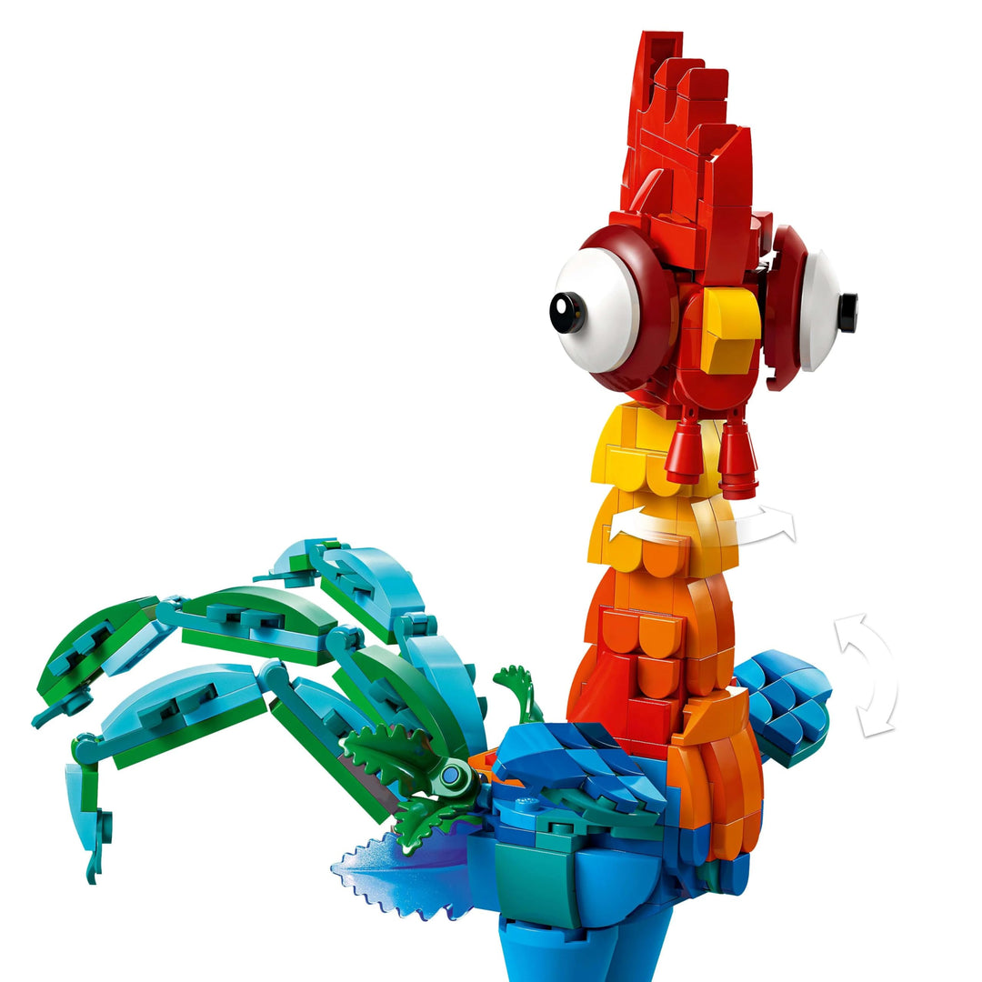 LEGO ǀ Disney Moana 2 Heihei Buildable Animal Toy - Posable Chicken Figure with Stand for Kids 9+