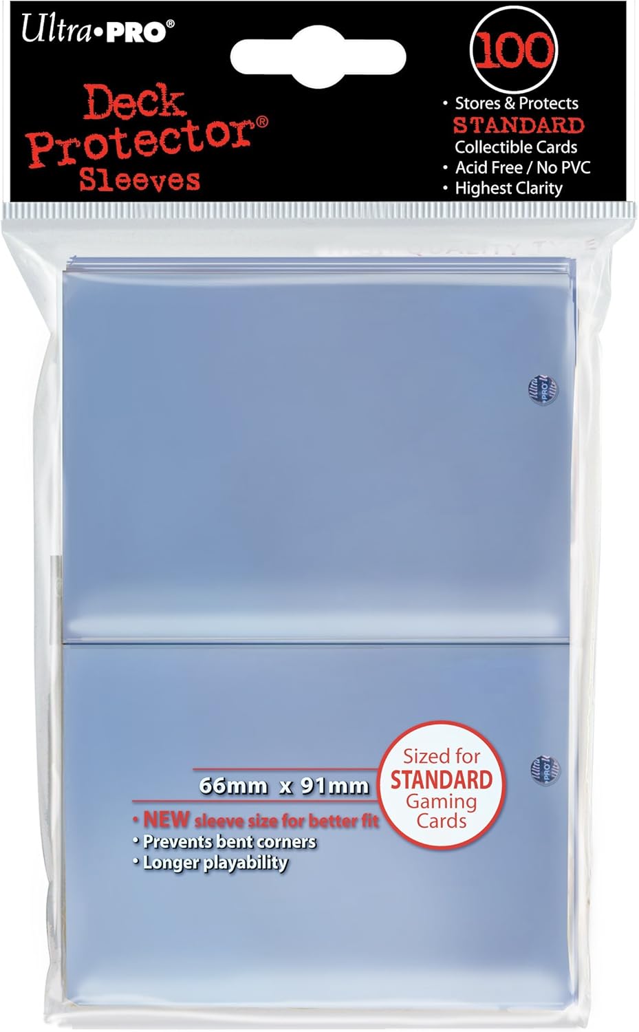 Ultra Pro SLEEVES Clear Solid 100 Card Game Sleeves (82689)