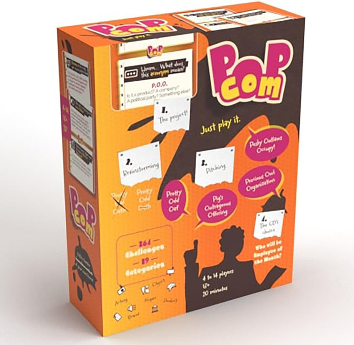 Ludonaute Pop Com - Hillarious Party Game, 364 Challenges to Become Advertising (LUDO-POPCOM)