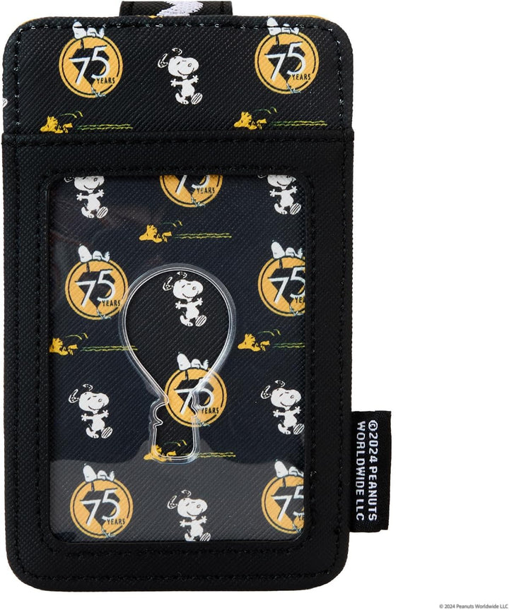 Loungefly Peanuts 75th Anniversary Snoopy Aviator Faux Leather Card Holder (PNWA0030)