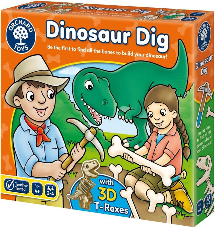 Orchard Toys Dinosaur Dig Game - 3D Memory Board Game for Kids