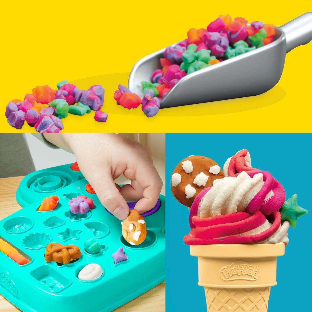 Play-Doh Rainbow Swirl Ice Cream Playset - Creative Arts & Crafts Toy for Kids 3+