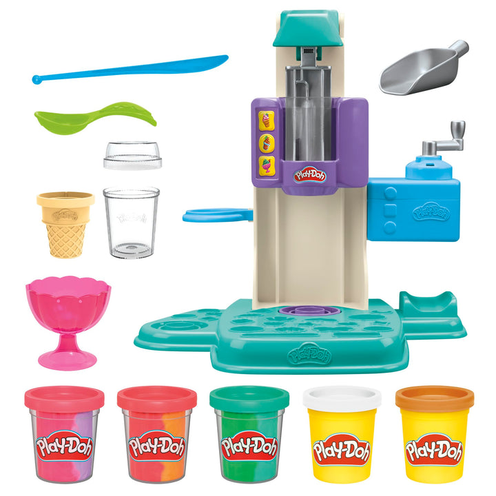 Play-Doh Rainbow Swirl Ice Cream Playset - Creative Arts & Crafts Toy for Kids 3+