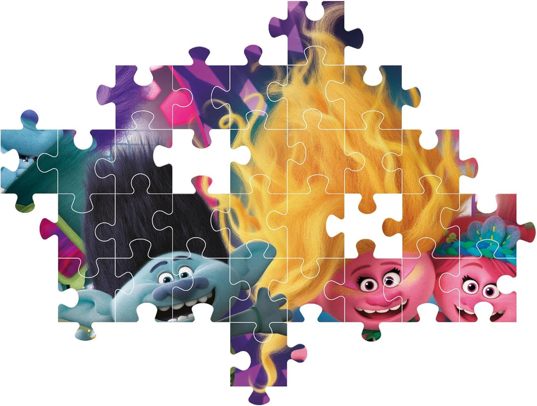 Clementoni - Trolls 3 Supercolor Brilliant 104-Piece Jigsaw Puzzle for Kids