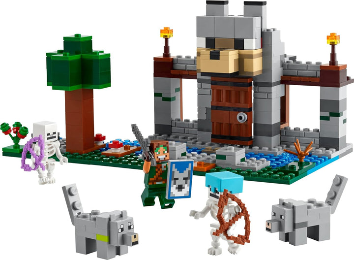 LEGO Minecraft The Wolf Stronghold Fortress Set - Building Toy for Ages 8+
