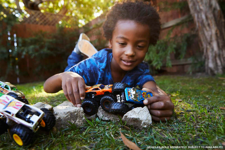 Hot Wheels Monster Trucks 1:64 Demo Doubles 2-Pack - Head-to-Head Battle Vehicles for Kids