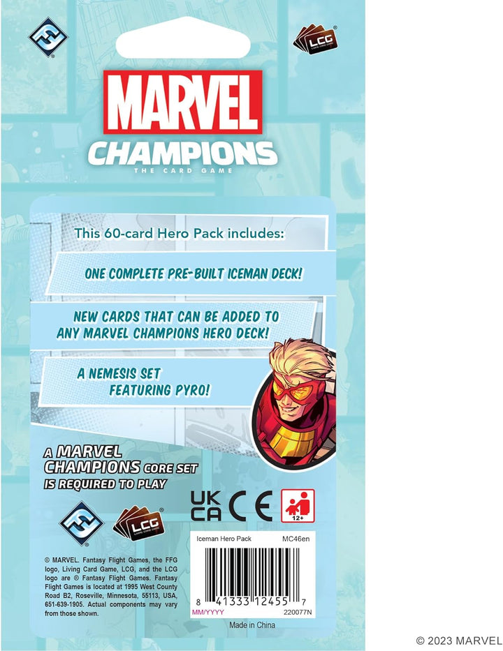 Fantasy Flight Games Marvel Champions The Card Game Iceman Hero Pack Expansion (FFGMC46EN)