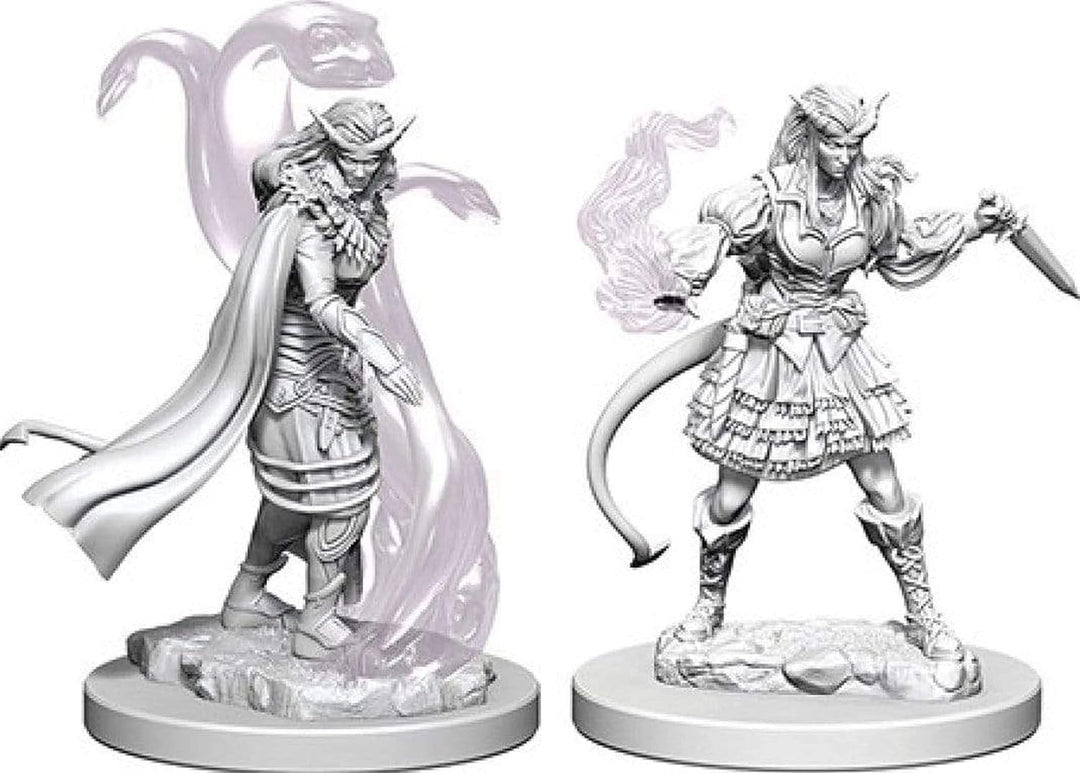 WizKids Dungeons & Dragons Tiefling Female Sorcerer Unpainted Miniatures (WK73202)