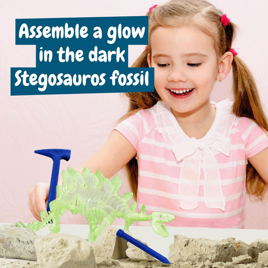 Science4you Stegosaurus Fossil Digging Kit - 6+ Years Glow-in-the-Dark (4110)