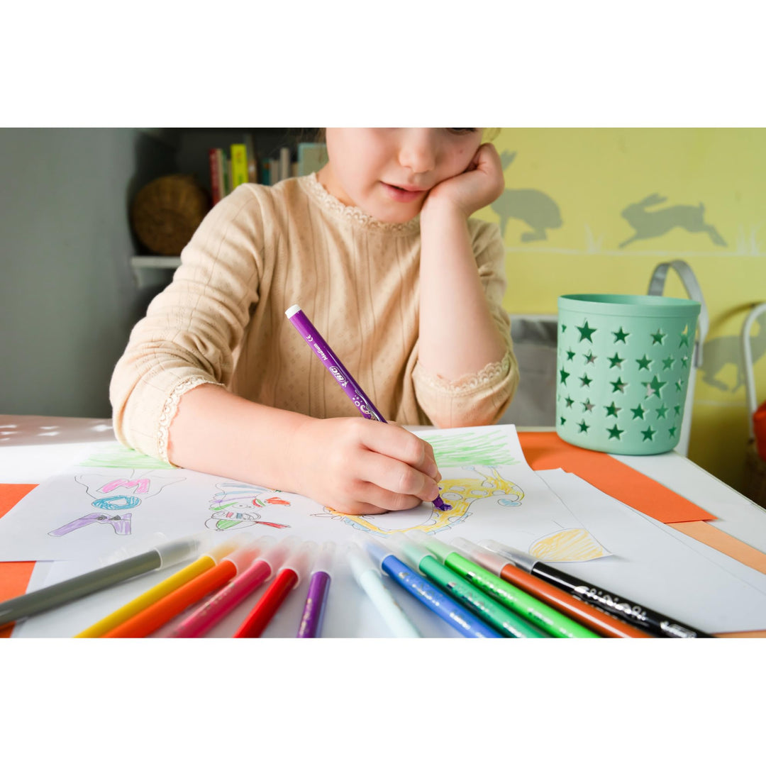 BIC Kids Kid Couleur Felt Tip Pens - Assorted Colors, 18-Pack Cardboard Wallet