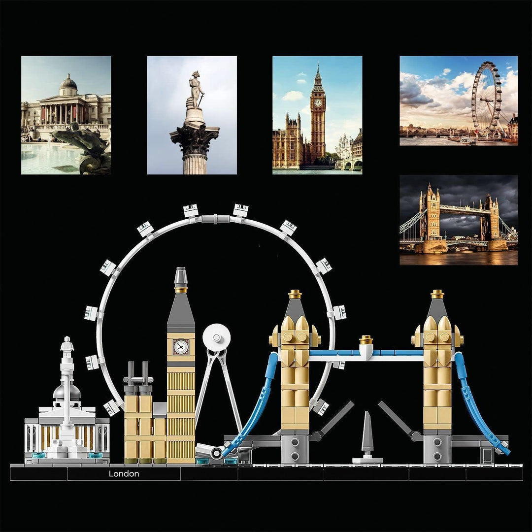 LEGO Architecture Skyline London 21034 - Big Ben, Tower Bridge, London Eye Building Set