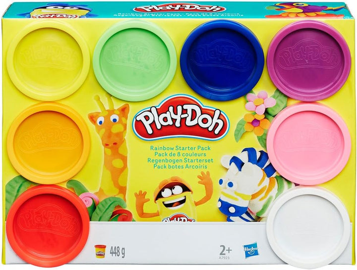 Play-Doh Rainbow Pack - 8 Canisters, 56g Each - Ideal Starter Set for Ages 2+