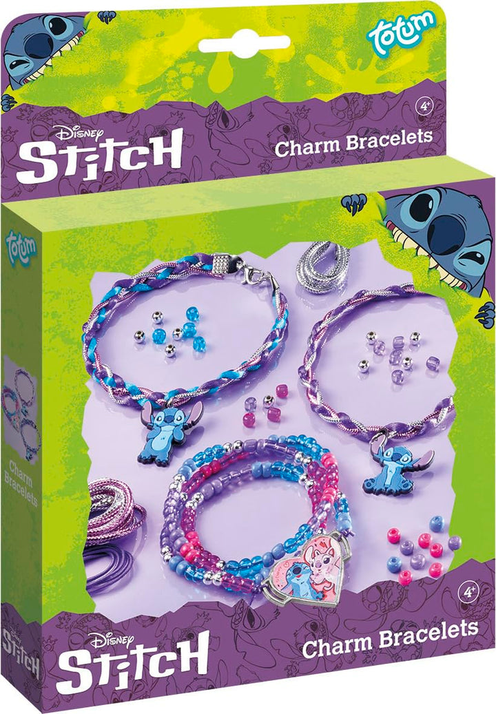 Totum Stitch Disney Charm Bracelet - DIY Glass Bead Bracelet Set for Kids