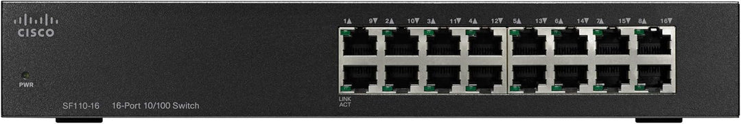 Cisco SF110-16-EU 16-Port 10/100 Desktop Network Switch