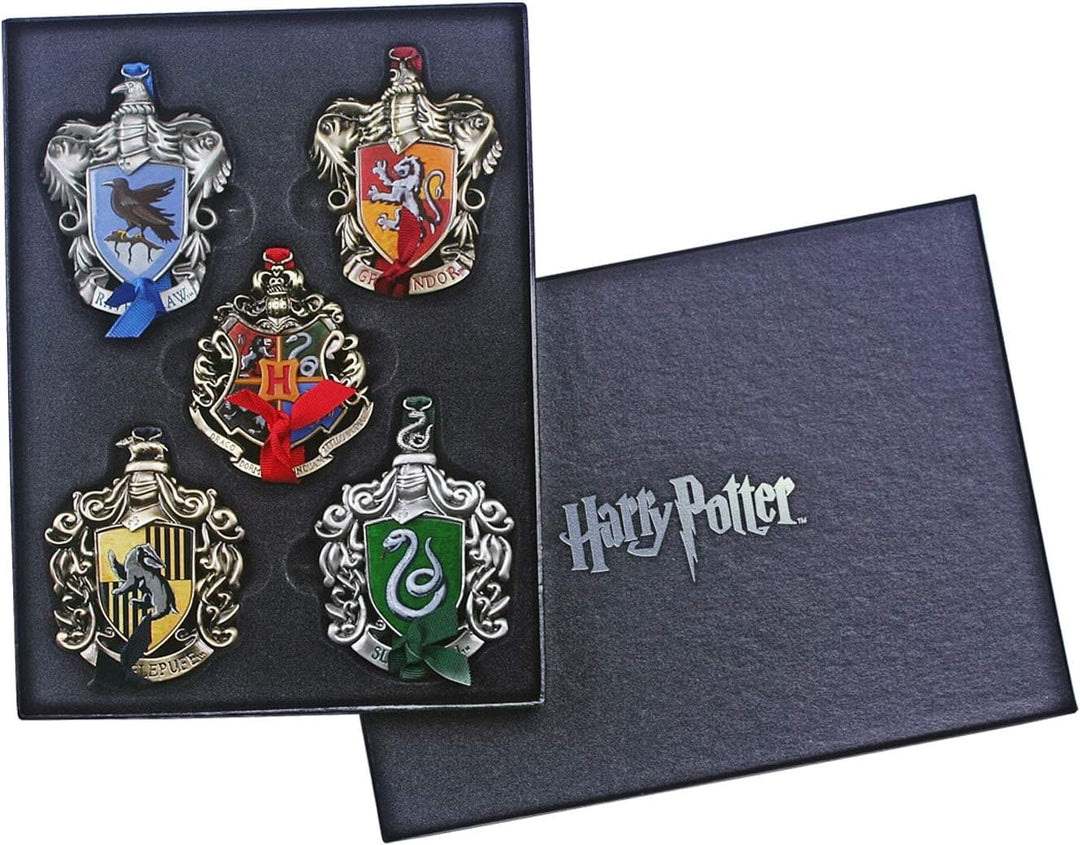 The Noble Collection Harry Potter Hogwarts Mascot Ornaments Set of 5 (NN7333)