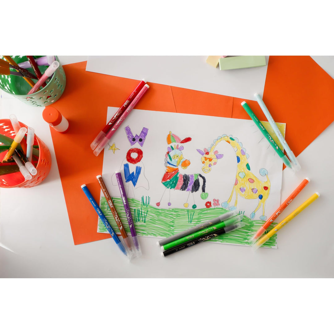 BIC Kids Kid Couleur Felt Tip Pens - Assorted Colors, 18-Pack Cardboard Wallet