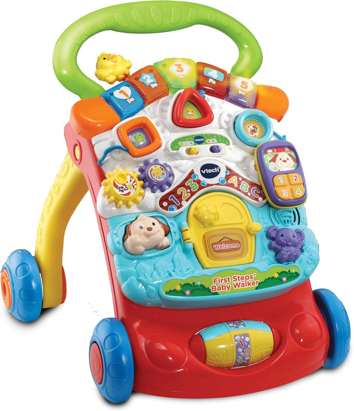 VTech First Steps Baby Walker - 2-in-1 Activity Centre with Lights, Sounds & Shape Sorter for 9 Months+