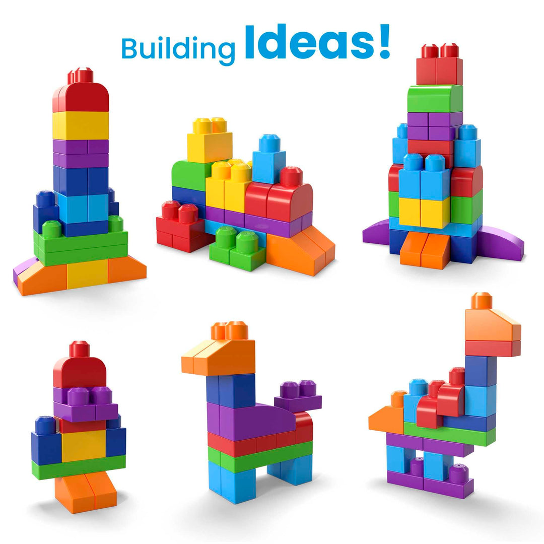 Mega Bloks First Builders Big Building Bag Playset - 60-Piece Classic Building Set for Toddlers 1+