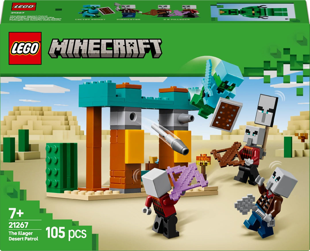 LEGO Minecraft The Illager Desert Patrol Set - Building Toy with Action Figures