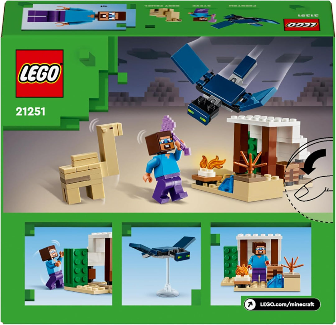 LEGO Minecraft Steve's Desert Expedition Building Set - Action Figure Playset for Kids 6+