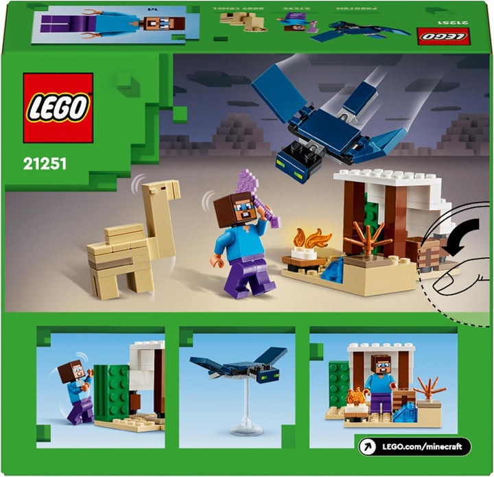 LEGO Minecraft Steve's Desert Expedition Building Set - Action Figure Playset for Kids 6+