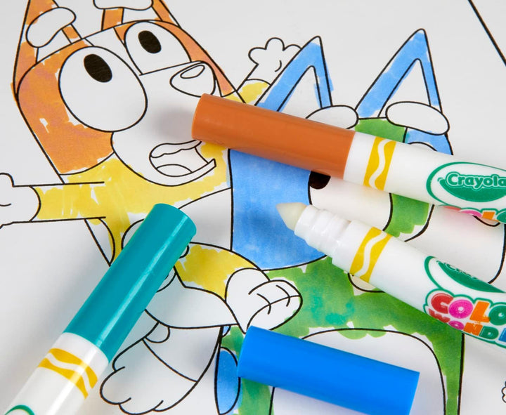 CRAYOLA - Bluey Colouring Mess-Free Book with 5 Markers