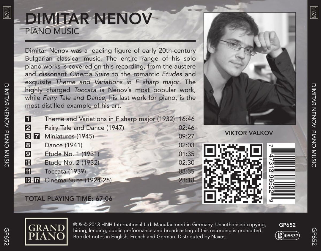 Viktor Valkov - Nenov: Piano Music [Audio CD] [Audio CD]