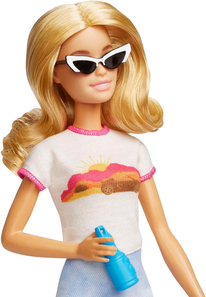 Barbie Malibu Travel Set with Puppy & 13-Piece Accessories - Doll Playset for Ages 3+