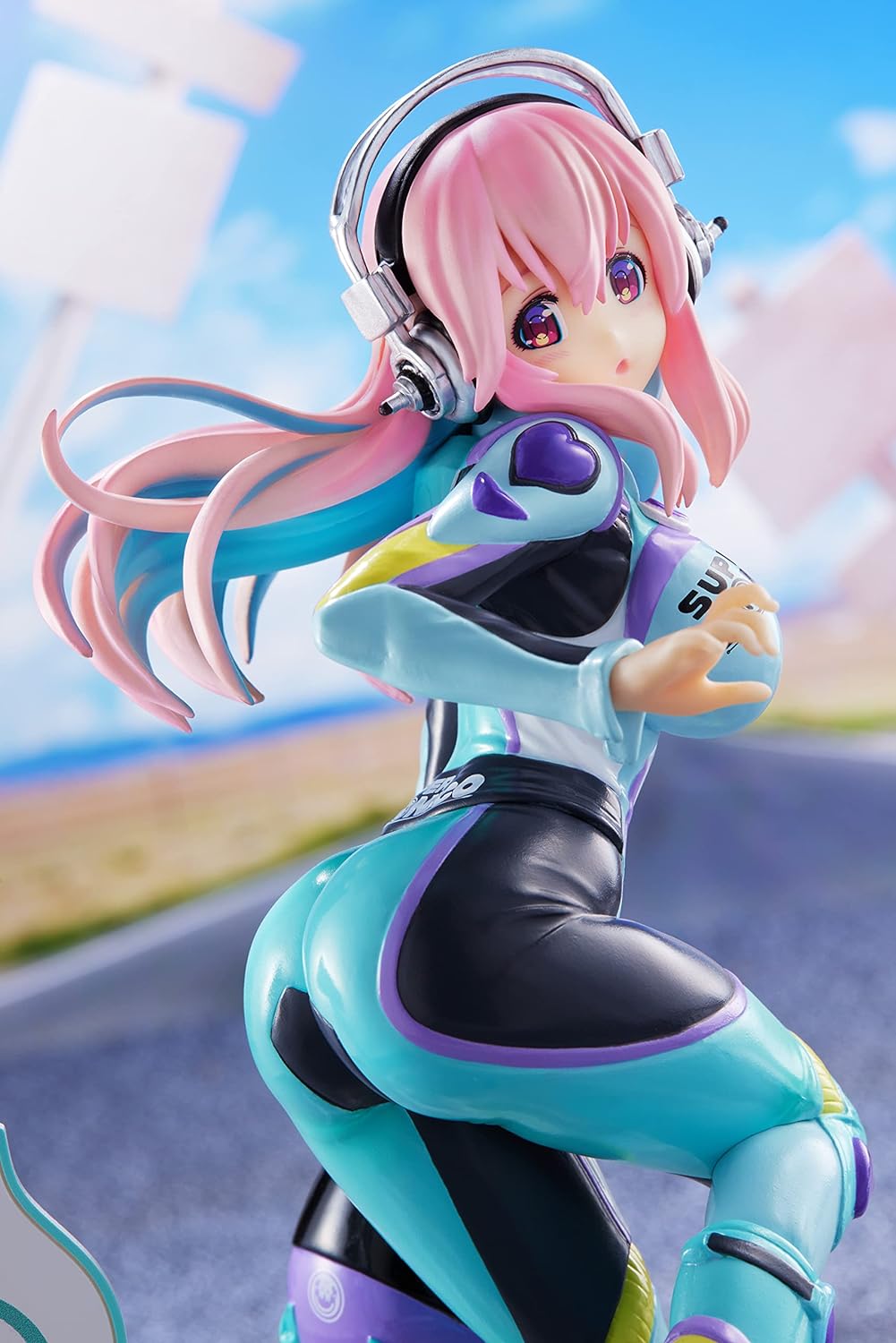 Furyu - Super Sonico Tenitol Non-Scale Figure - Rider Suit Edition with Exclusive Pedestal (Ages 15+)