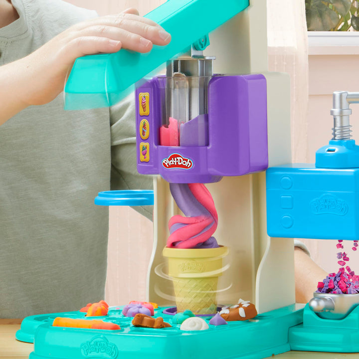 Play-Doh Rainbow Swirl Ice Cream Playset - Creative Arts & Crafts Toy for Kids 3+