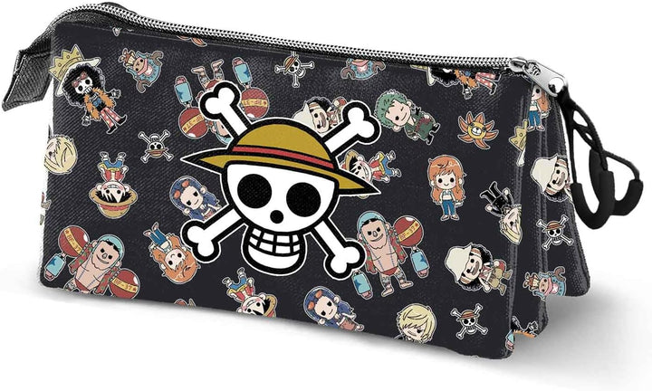 One Piece Skull Triple Compartment Pencil Case (06913)