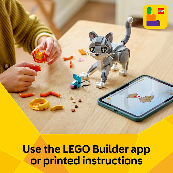 LEGO Creator 3in1 Playful Cat Toy - Buildable Cat, Dog & Pigeon Models for Ages 8+