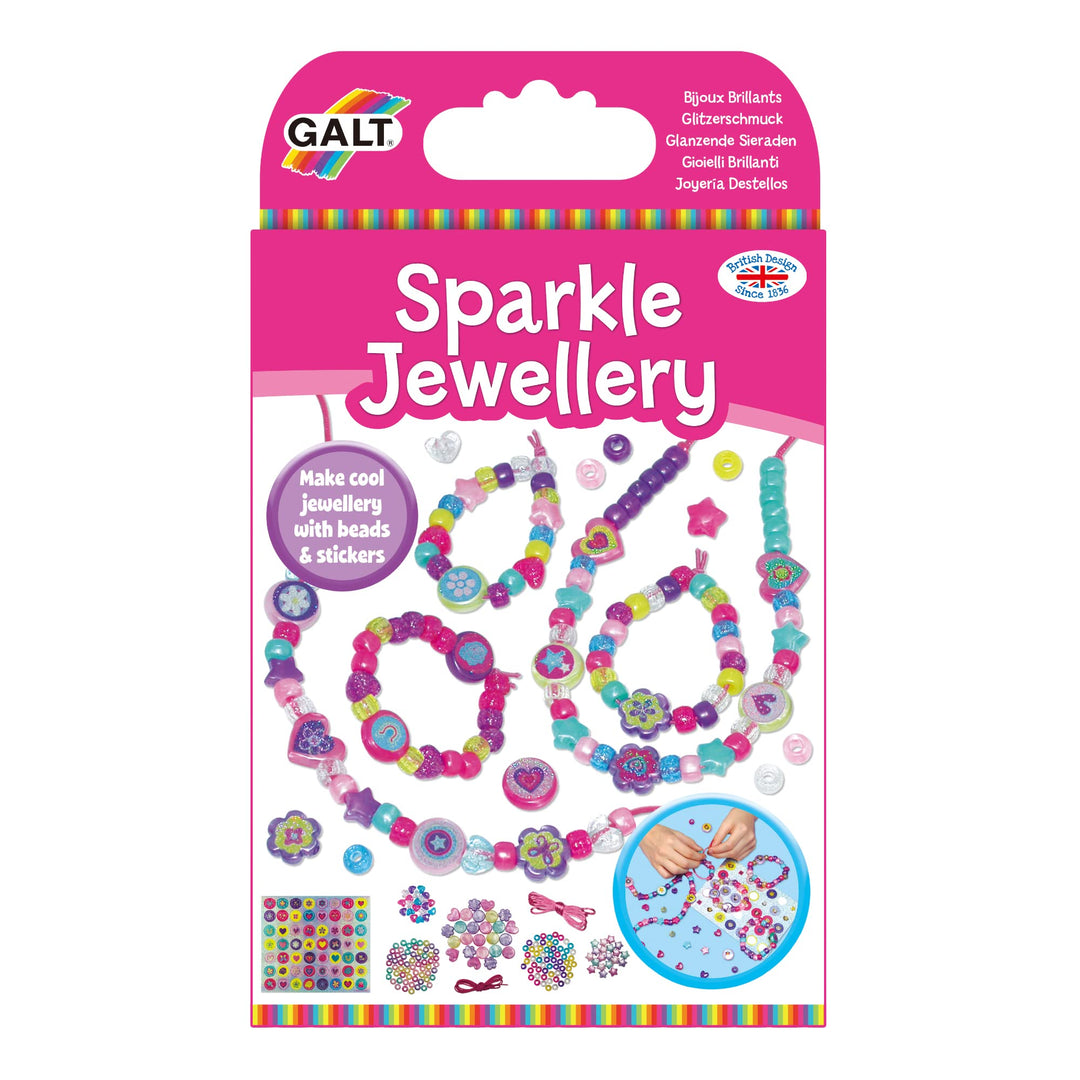 Galt Sparkle Jewellery Craft Kit - Arts & Crafts Set for Kids Ages 5+