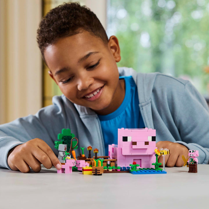LEGO Minecraft The Baby Pig House Building Toy - 238-Piece Playset for Ages 7+