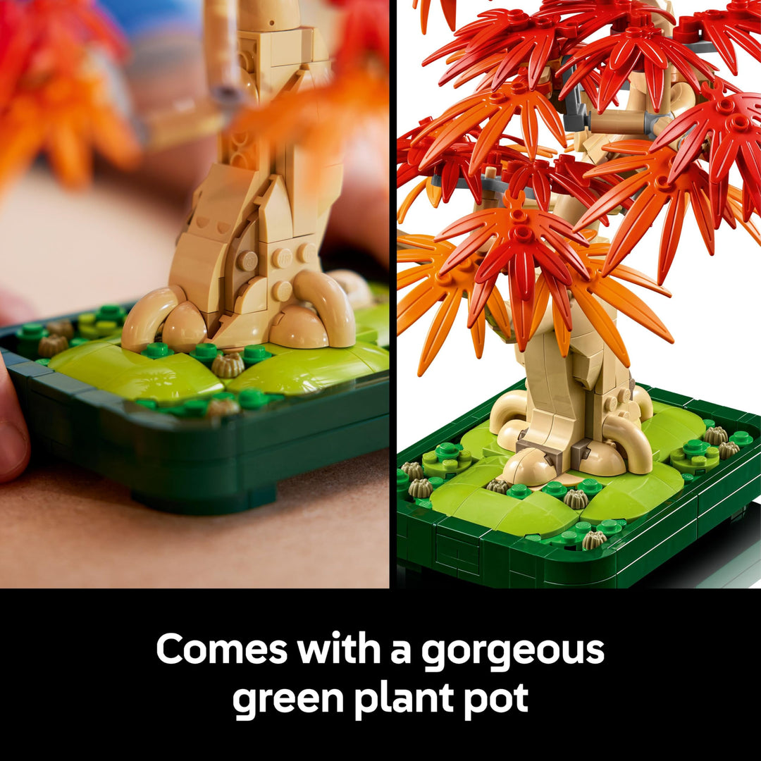 LEGO Botanicals Japanese Red Maple Bonsai Tree - Adult Building Set with Autumn-Colored Leaves