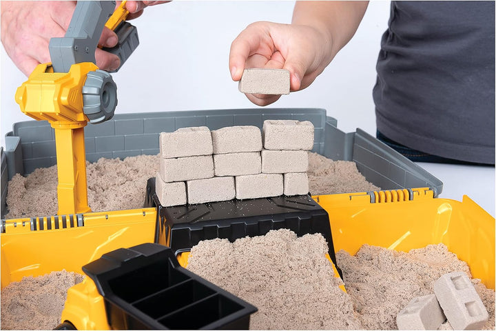 Kinetic Sand Construction Site Playset - Working Crane & Dumper Truck for Kids 3+